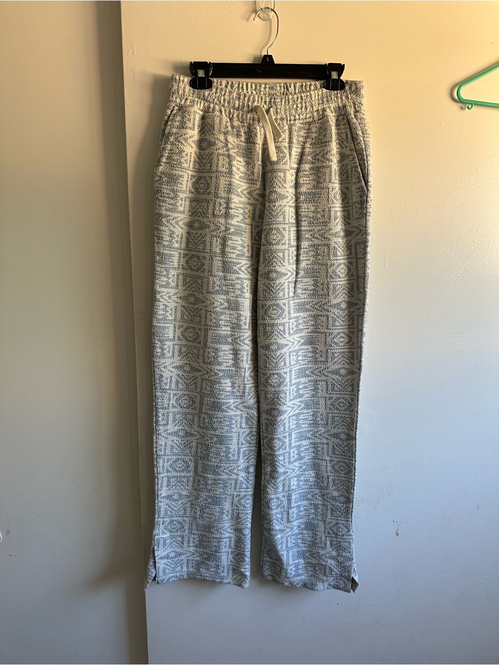 Boohoo Gray Patterned Jogger Sweatpants